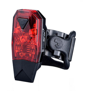Mini-Lava super bright micro USB rear light, black with red lens